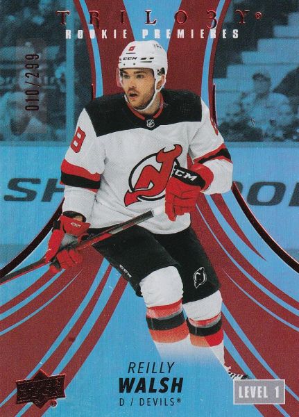 insert RC karta REILLY WALSH 22-23 Trilogy Rookie Premieres Common Level 1 Red /299
